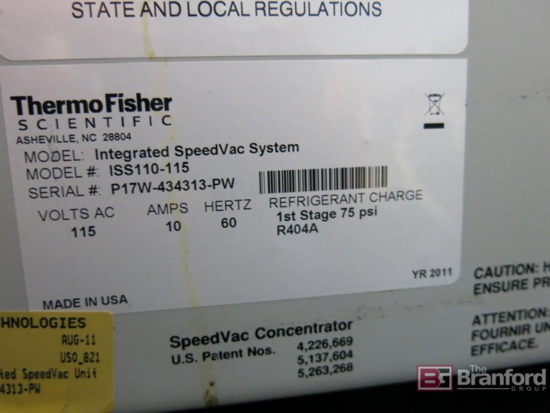 Thermo Scientific Savant ISS110 Speed Vac DNA Concentrator - Image 4 of 4