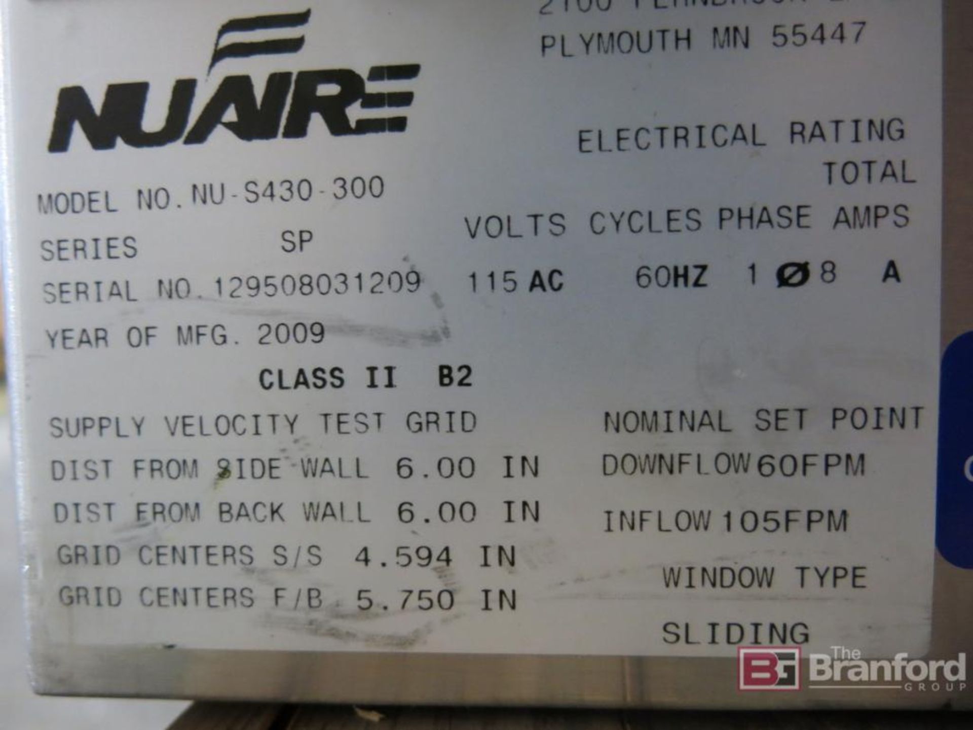 Nuaire NU-430-300 Labguard Class 2 Type 2B Biological Safety Cabinet - Image 5 of 5