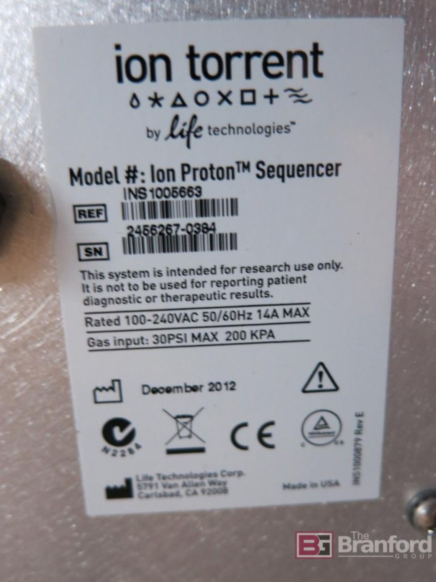 Life Technologies Ion Torrent Proton Semi-Conductor Sequencer - Image 5 of 6