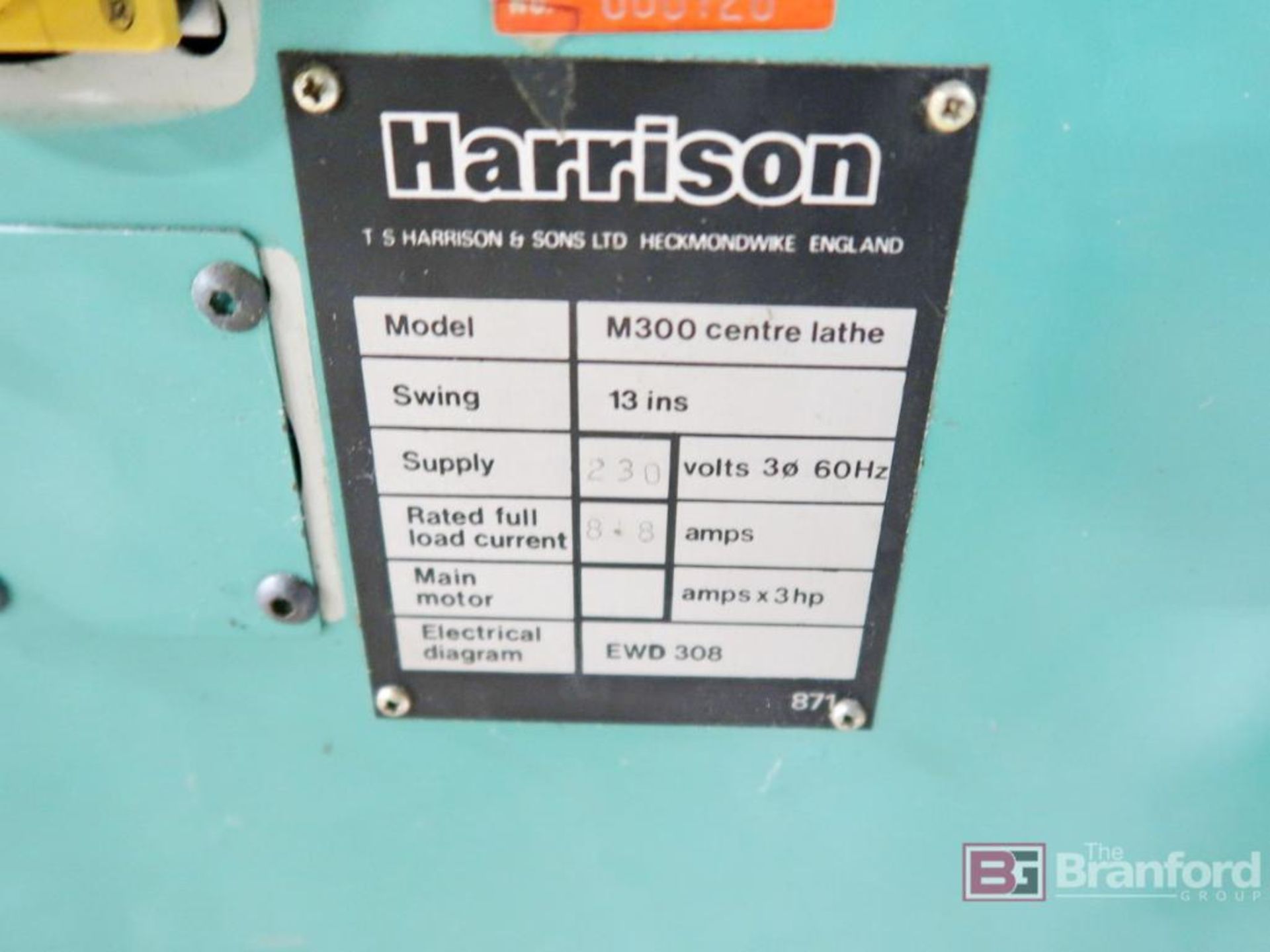 Harrison M300 Centre Lathe - Image 6 of 7