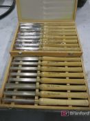 Lot of (2) PSI Woodworking Model LCHSS 8-Piece M2HSS Lathe Chisel Sets