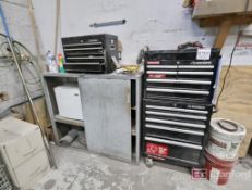 Husky 11-Drawer Rolling Toolbox, w/ Craftsman Toolbox, Micro Fridge