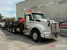 Kenworth T880, Triple Axle Knuckle Boom Flatbed Dump Truck