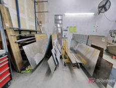 Panel Carts & Shelf, w/ Assorted Raw Material