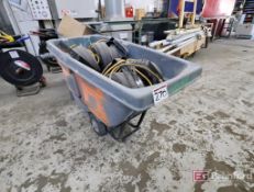 Hopper w/ Retractable AC Cord Reels & [2] Cans, w/ Air Hose