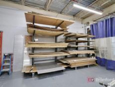 Lot of (3) Single Sided Cantilever Racks w/ Contents