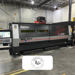 Leeman Industries - Closure of Metal Fabricating Casework Division | Amada 6,000-Watt Fiber Laser – 1,000 Hours!