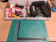 Lot of Utility and Xacto Knives w/ Cutting Surfaces