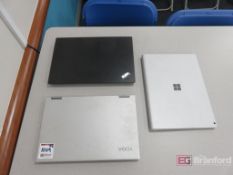 Microsoft Surface Tablet/(2) Lenovo ThinkPad Laptop Computers