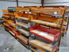 (4) Steel Rolling Material Carts w/ Adjustable Bins