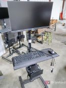 Rolling Computer Stand w/ AOC Monitor & Lenovo ThinkCentre