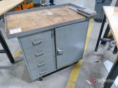 Rolling Work Cabinet w/ Contents and Key