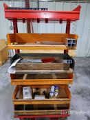 Steel Rolling Material Cart w/ Adjustable Bins