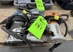 Lot of Ridgid Router, Makita Router; Router with Bent Shaft & Parts Only