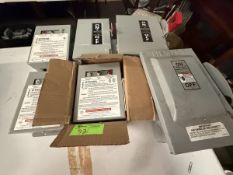 Lot of (3) Cut Off Switch & (3) Bodine GTD20A Switch