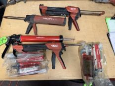 Lot of (3) Hilti Caulk Guns (1) MD2500 & (2) HDM500