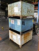 (3) Scrap Bins, 40" X 40" X 24" Deep