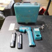 Makita #6093D, 9.6 Volt Cordless Drill, (2) Batteries, Charger, and Case