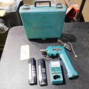 Makita #6012HD, 9.6 Volt Cordless Drill, (2) Batteries, Charger, and Case