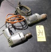 (2) Electric Drills, 110/1/60