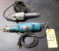 Makita 6 MM Die Grinder and Skil #146 Hand Grinder, 110/1/60