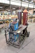 Miller Model XMT-300, 300-Amp CC/CV-DC Mig Welder with Miller 60 Series 24V Wire Feed and Cart, s/