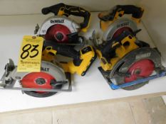(4) Dewalt Circular Saws