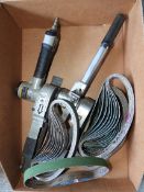 (2) Pneumatic 1" Belt Sanders
