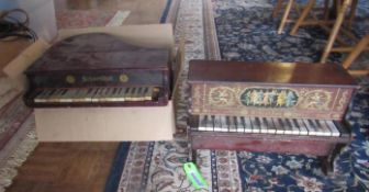 (2) Antique Schoenhut Toy Pianos