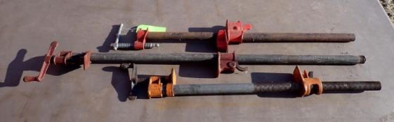 (4) Pipe Clamps & (4) Wood Block & Tackle