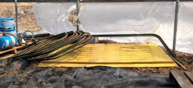 (8) Conveyor Hangers & (3) Wagon Top Hoops