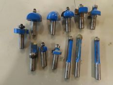 (12) 1/2" Shank Router Bits