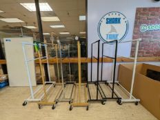 (7) Rolling Metal 2 Bar Racks