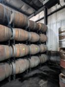 (24) Oak Barrels & (12) Barrel Stands