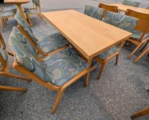 Solid Butcher Block Top Dining Table W/ (4) Chairs