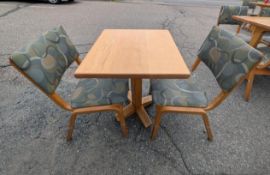 Solid Butcher Block Style Top Cafe Tables W/ (2) Chairs