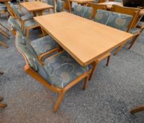 Solid Butcher Block Top Dining Table W/ (4) Chairs