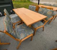 Solid Butcher Block Top Dining Table W/ (4) Chairs