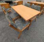Solid Butcher Block Top Dining Table W/ (4) Chairs