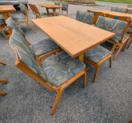 Solid Butcher Block Top Dining Table W/ (4) Chairs