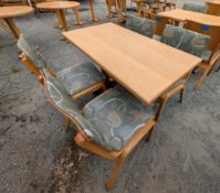 Solid Butcher Block Top Dining Table W/ (4) Chairs