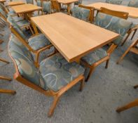Solid Butcher Block Top Dining Table W/ (4) Chairs