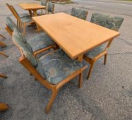 Solid Butcher Block Top Dining Table W/ (4) Chairs