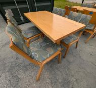 Solid Butcher Block Top Dining Table W/ (4) Chairs