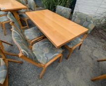 Solid Butcher Block Top Dining Table W/ (4) Chairs