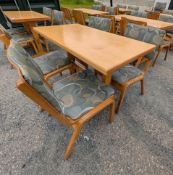 Solid Butcher Block Top Dining Table W/ (4) Chairs