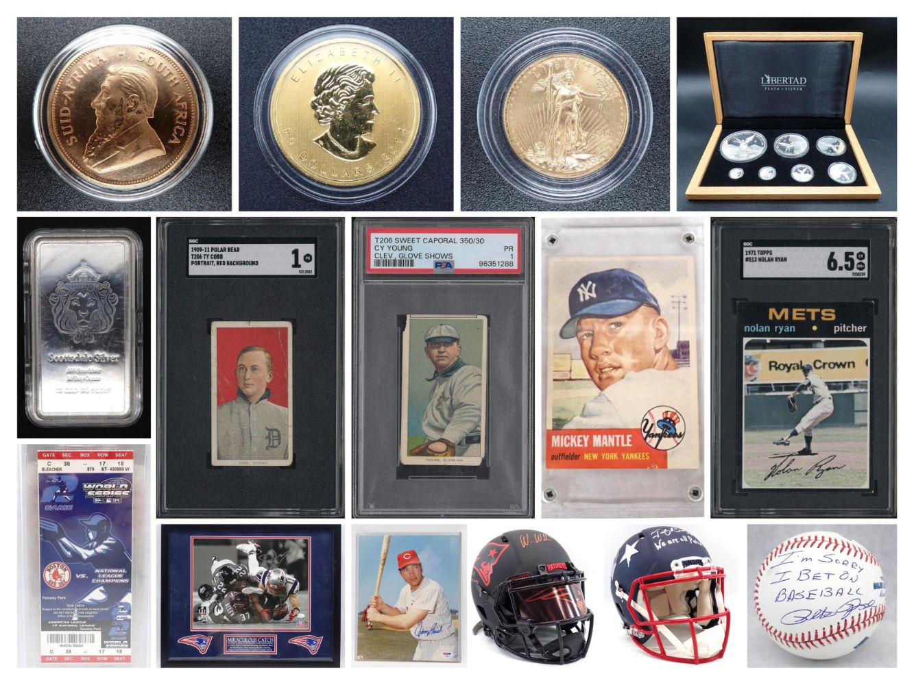 (1765) Coins, Bullion, Baseball Cards & Sports Mem