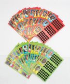 (32) 1981 Topps Scratch Offs Full Panels