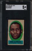 1963 Topps Peel-Offs Bob Clemente (blank back)