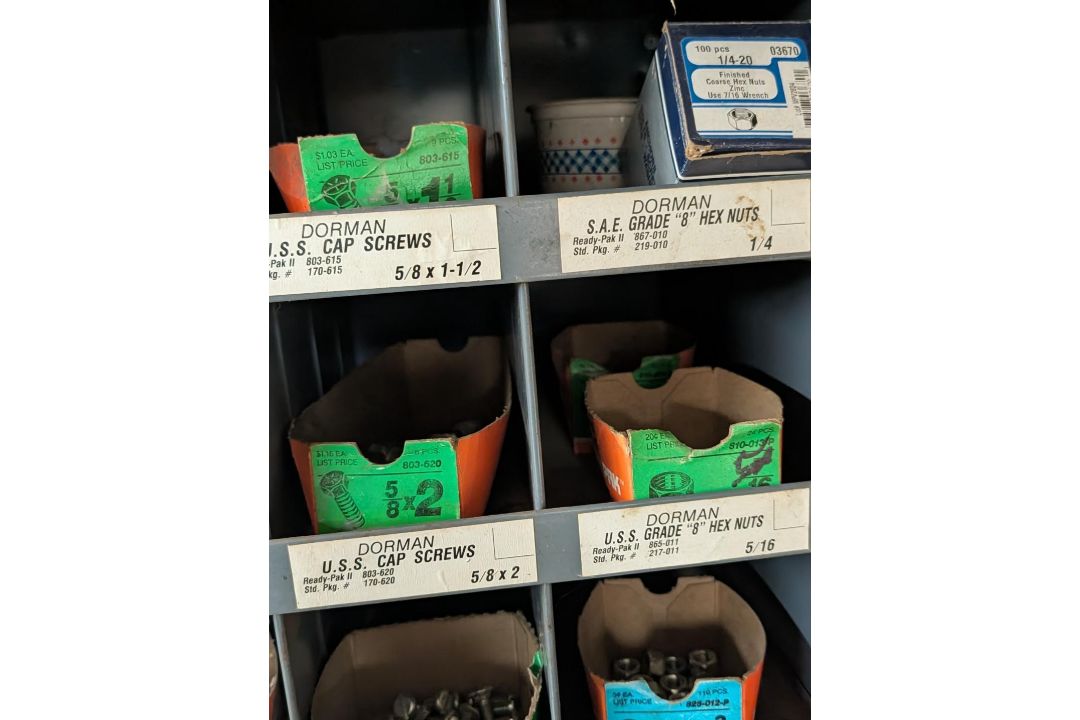 (2) 72 Compartment Wall Mount Fastener Bins w/ Contents - Image 9 of 16